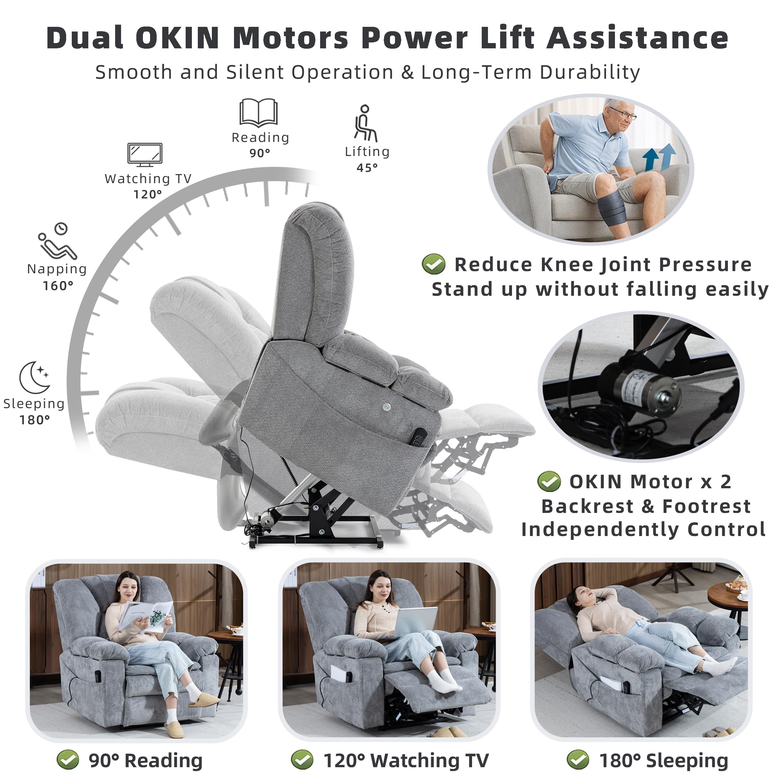 Oversized Power Lift Recliner Chair