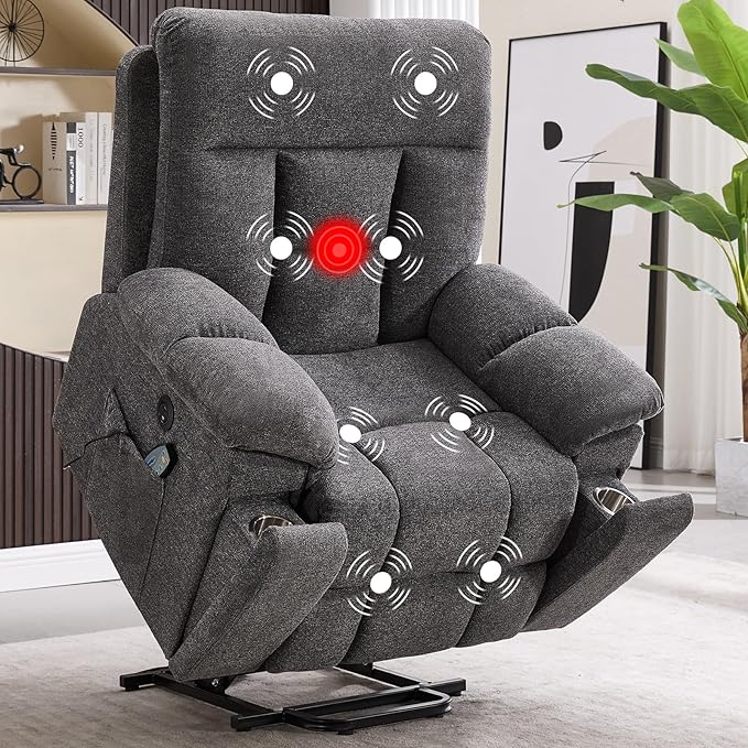 Power Lift Recliner Chair with Massage & Heat