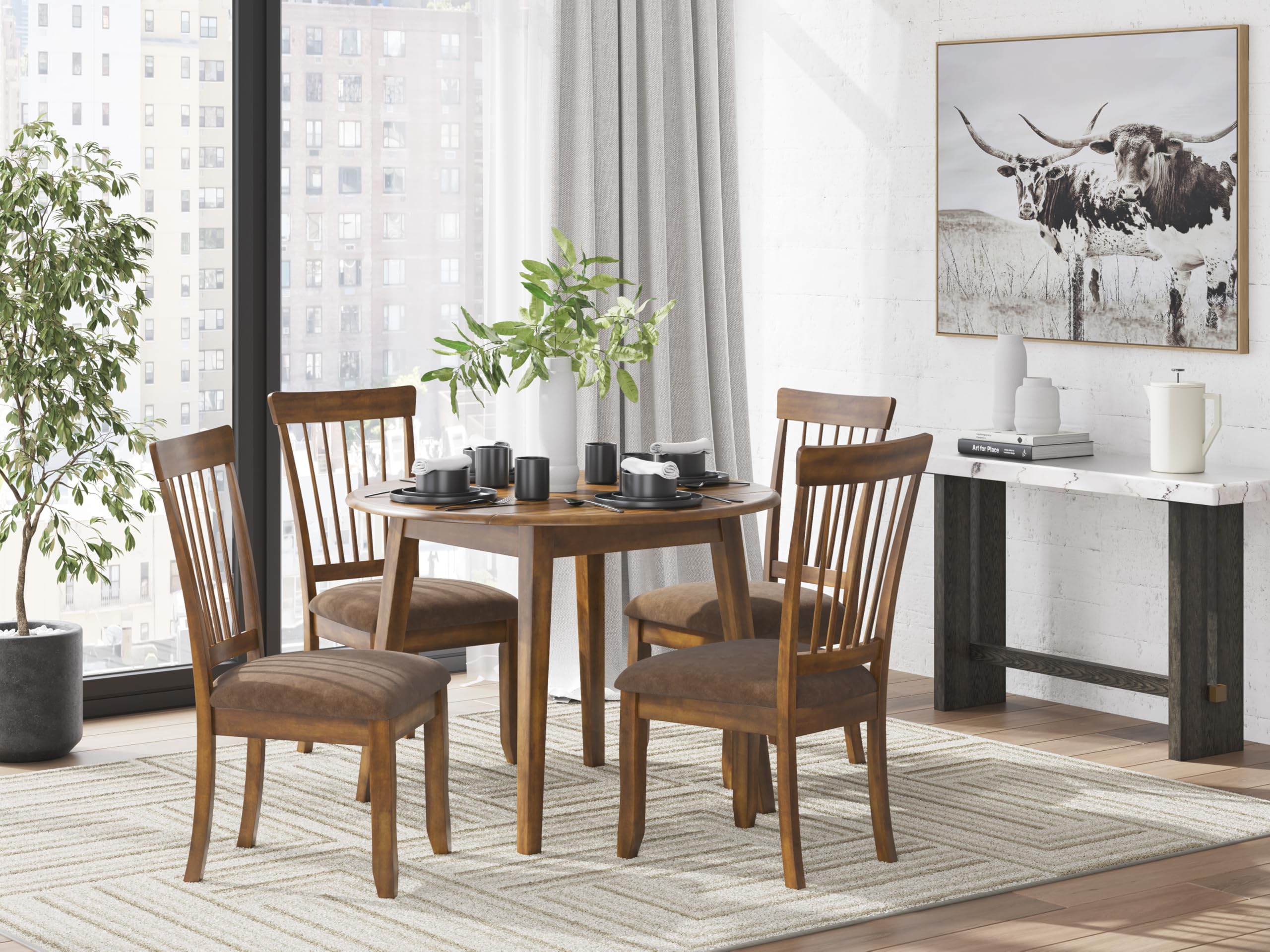 Spindle-Back Dining Chairs, Set of 2