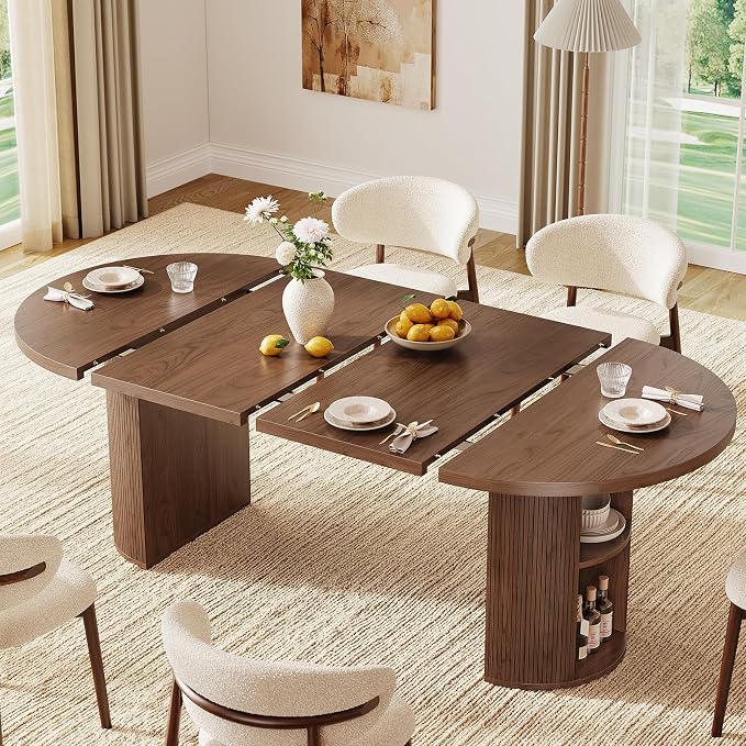 Extendable Fluted Dining Table