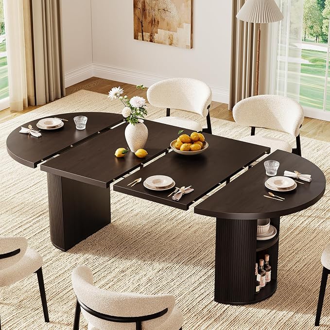 Extendable Fluted Dining Table