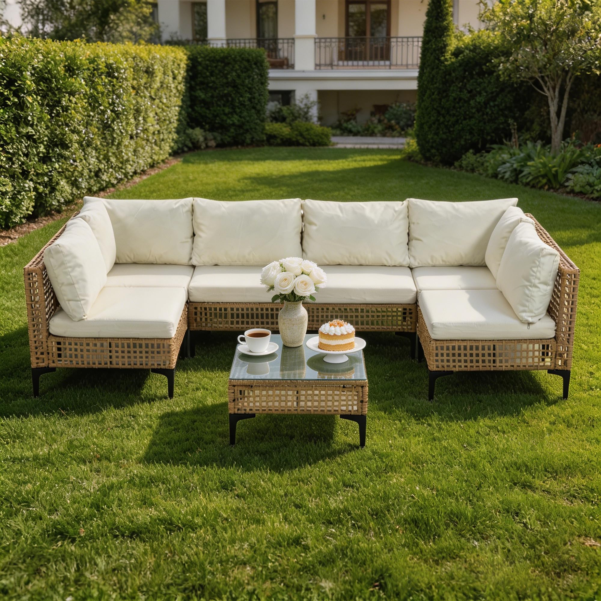 7-Piece Outdoor Sectional Sofa Set