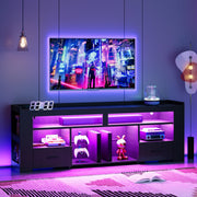 LED TV Stand with Charging Station