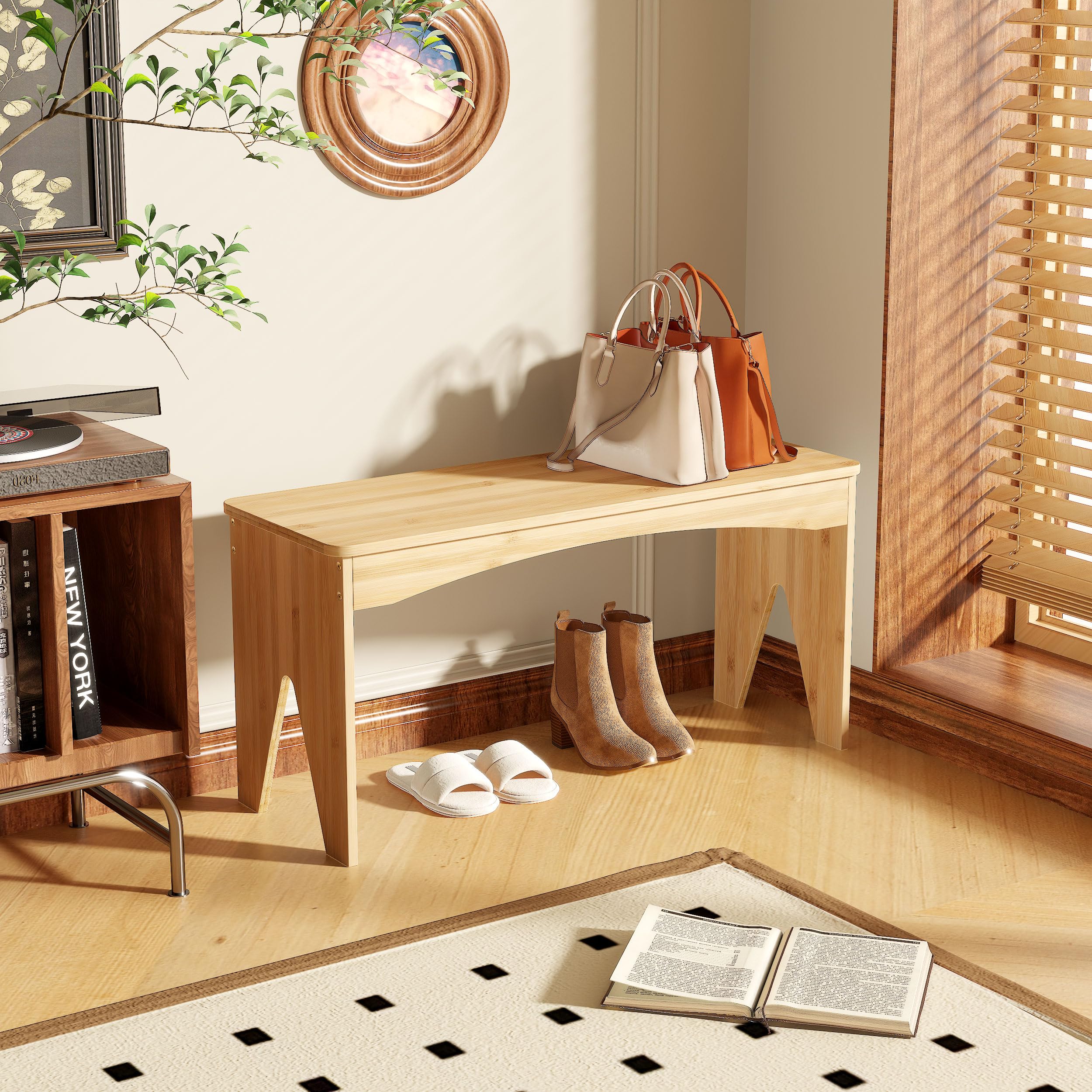 Bamboo Dining Bench – 35.4" Indoor Seat