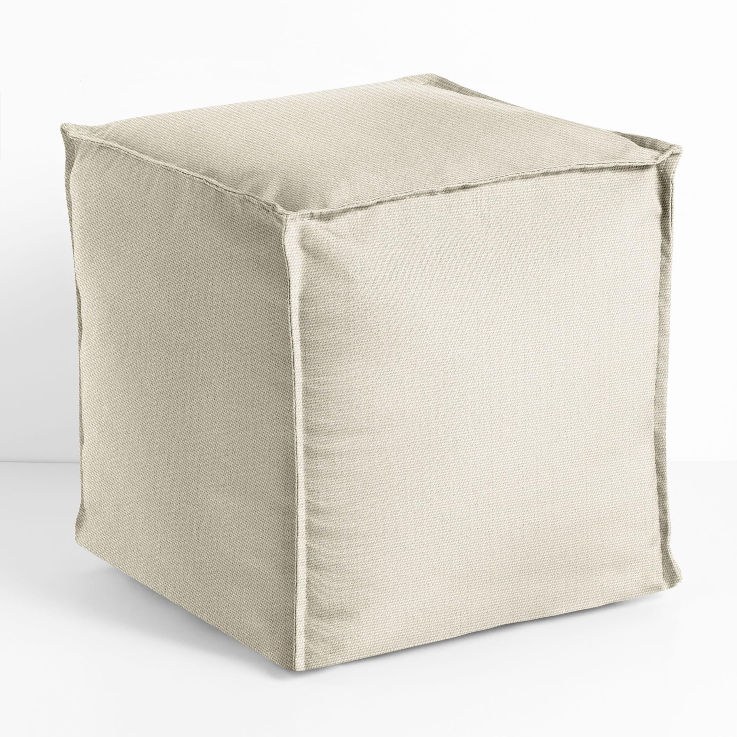Square Outdoor Pouf Ottoman – 17" x 17" x 17"