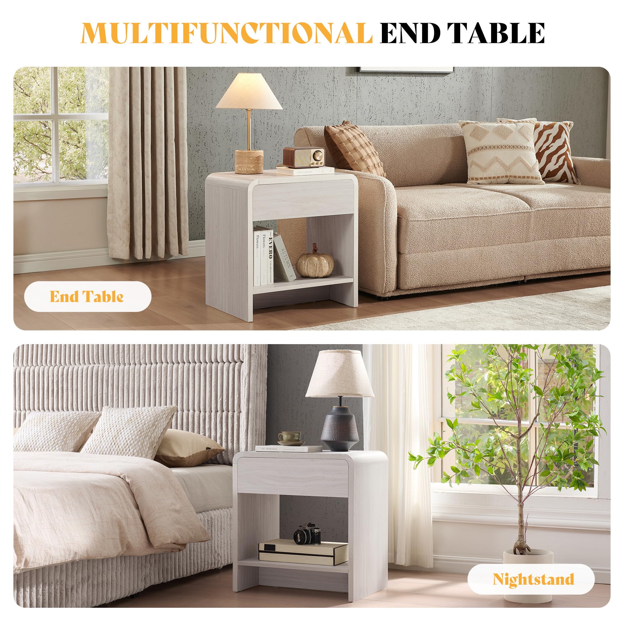3-Piece Coffee & End Table Set with Storage