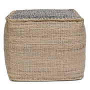 Jute Cotton Pouf Ottoman