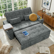 Convertible Sleeper Sofa Bed with USB Charging & Storage