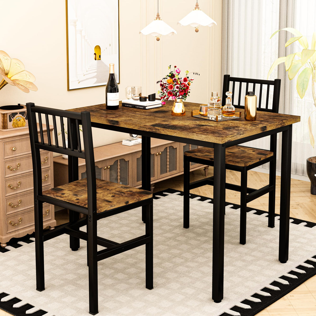 3-Piece Dining Table Set for Two