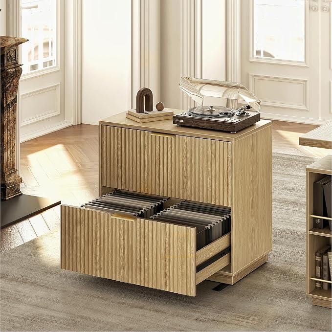 Fluted 2-Drawer Lateral File Cabinet