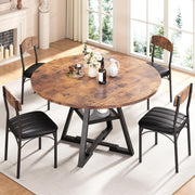 5-Piece Round Dining Table Set for 4