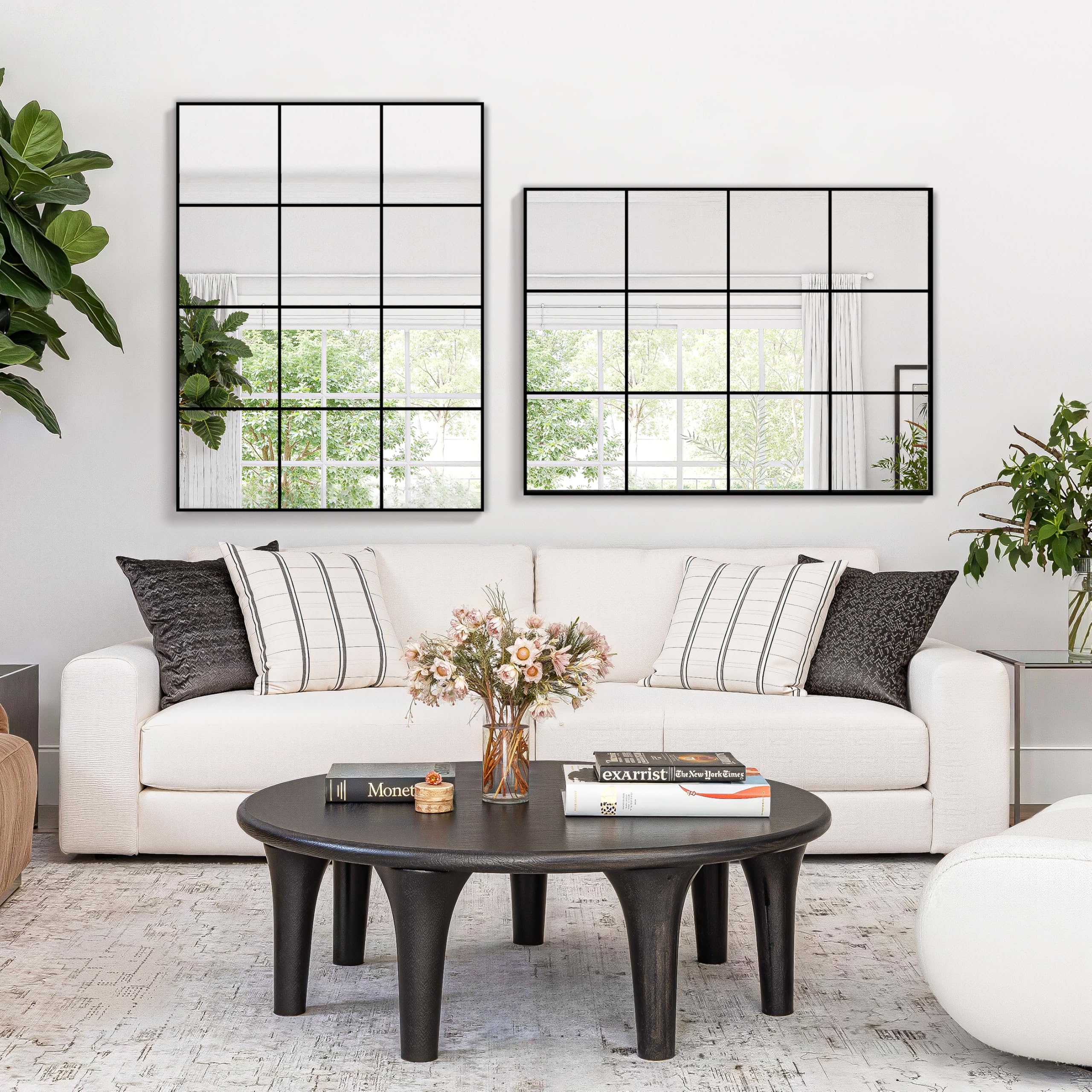 Windowpane Grid Wall Mirror