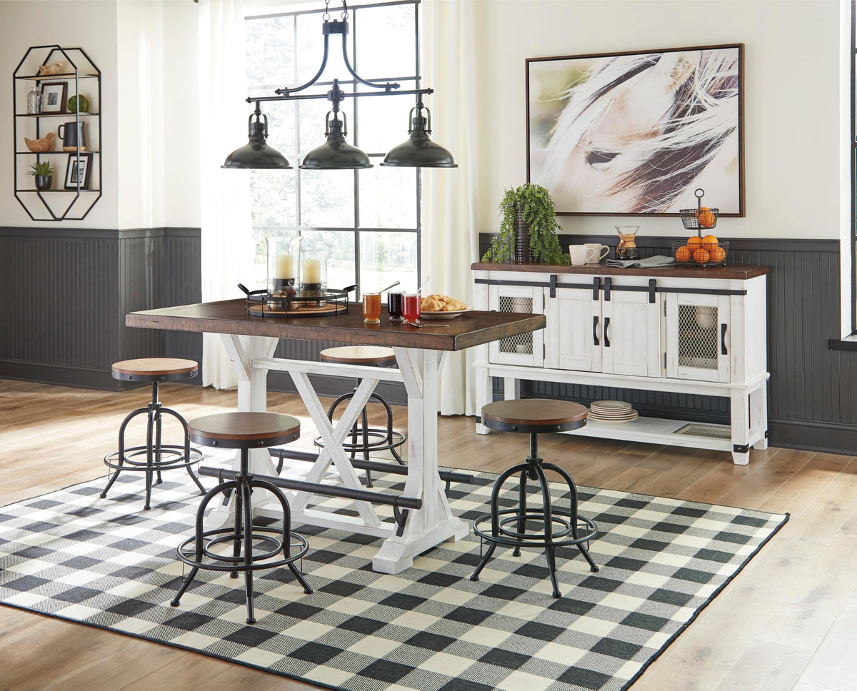 Signature Design by Ashley Valebeck Buffet Sideboard, Farmhouse Coffee Bar