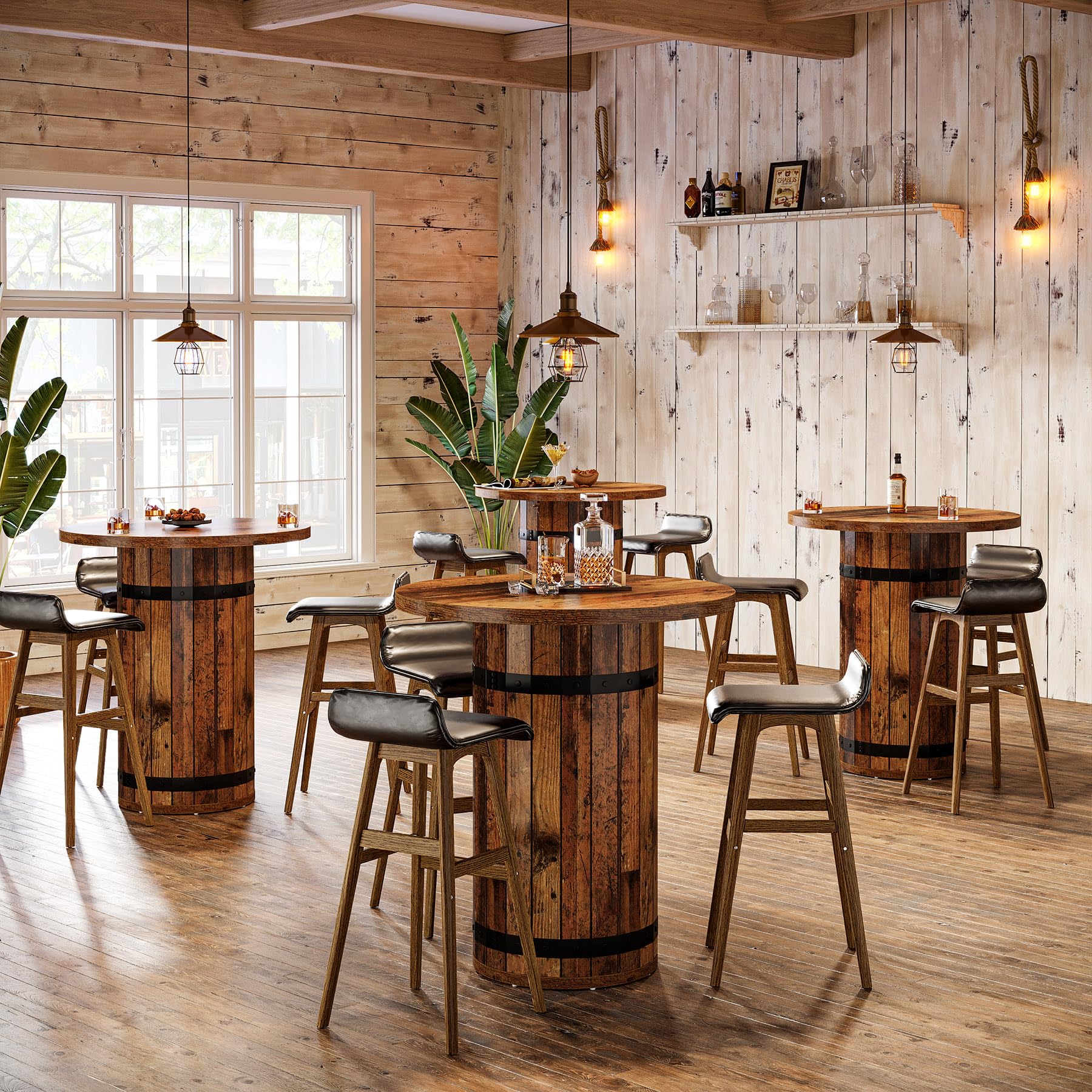Round Bar Table – Bar Height Bistro Pub Table