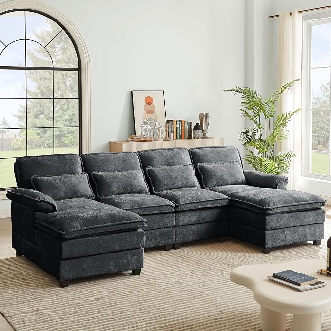 U-Shaped Sectional Sofa with Double Chaise
