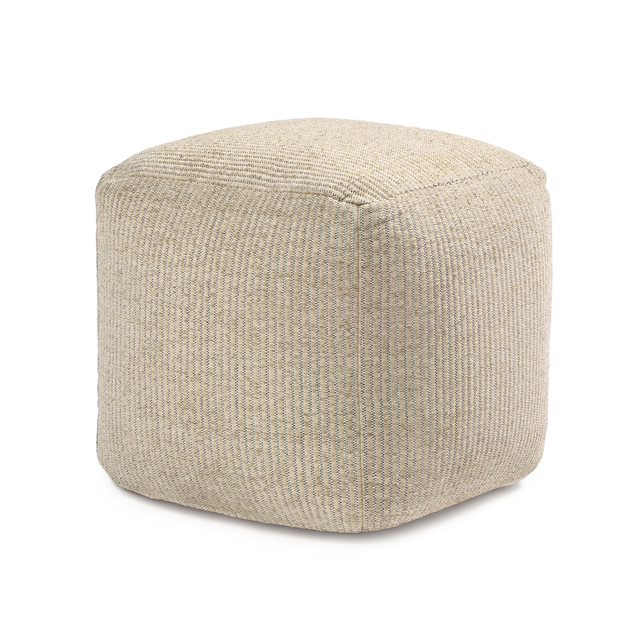 Anji Mountain Pouf Ottoman Foot Rest, Handmade Ottoman Pouf, Comfortable Foot Stool, Decorative Floor Seating for Living Room Decor, Bedroom & Home Décor Accent - Natural