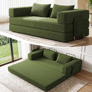 78" 5-in-1 Convertible Futon Sofa Bed, Boneless Couch for Living Room
