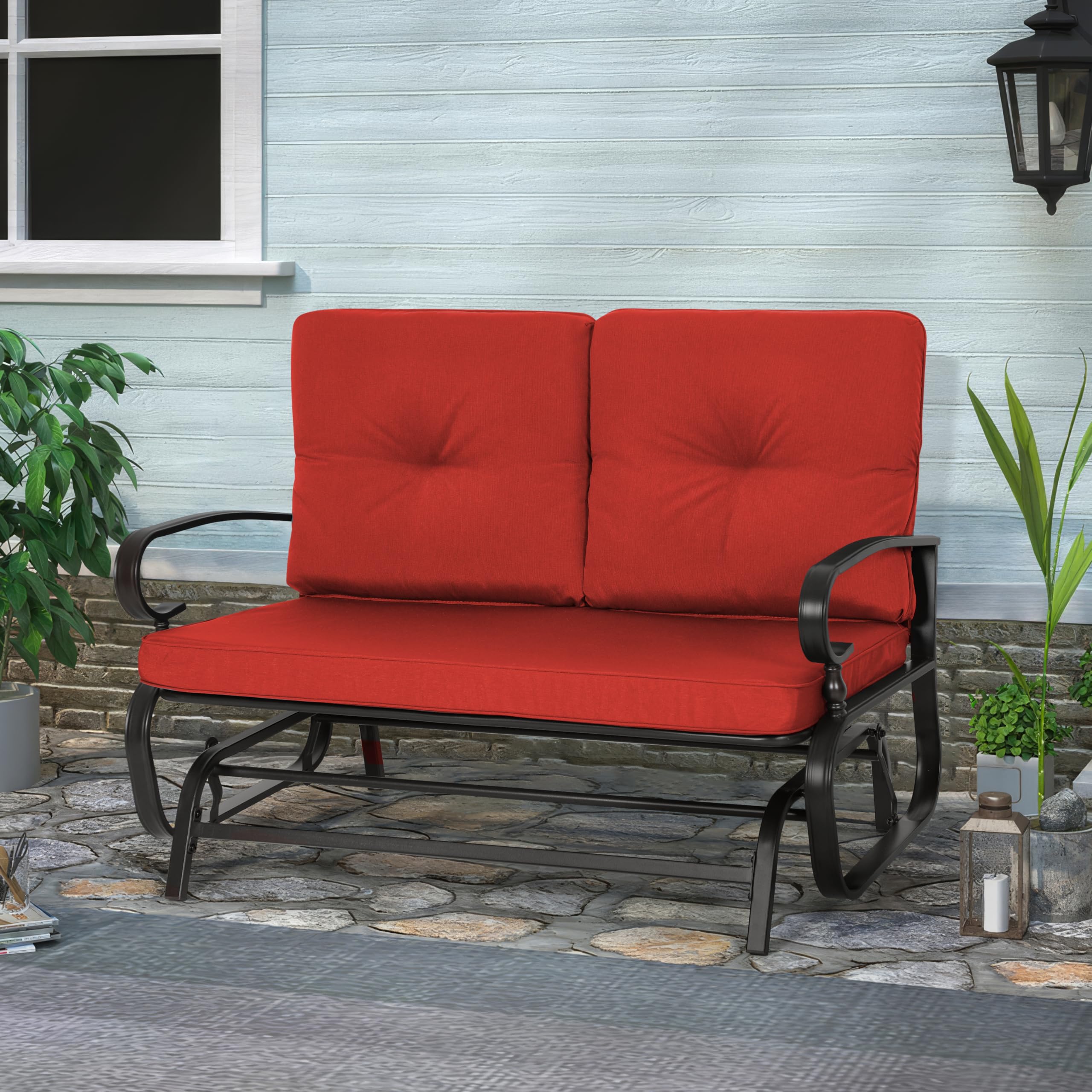 Outdoor Patio Glider Loveseat for 2