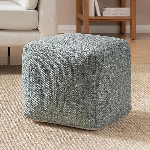 Square Pouf Ottoman Footrest