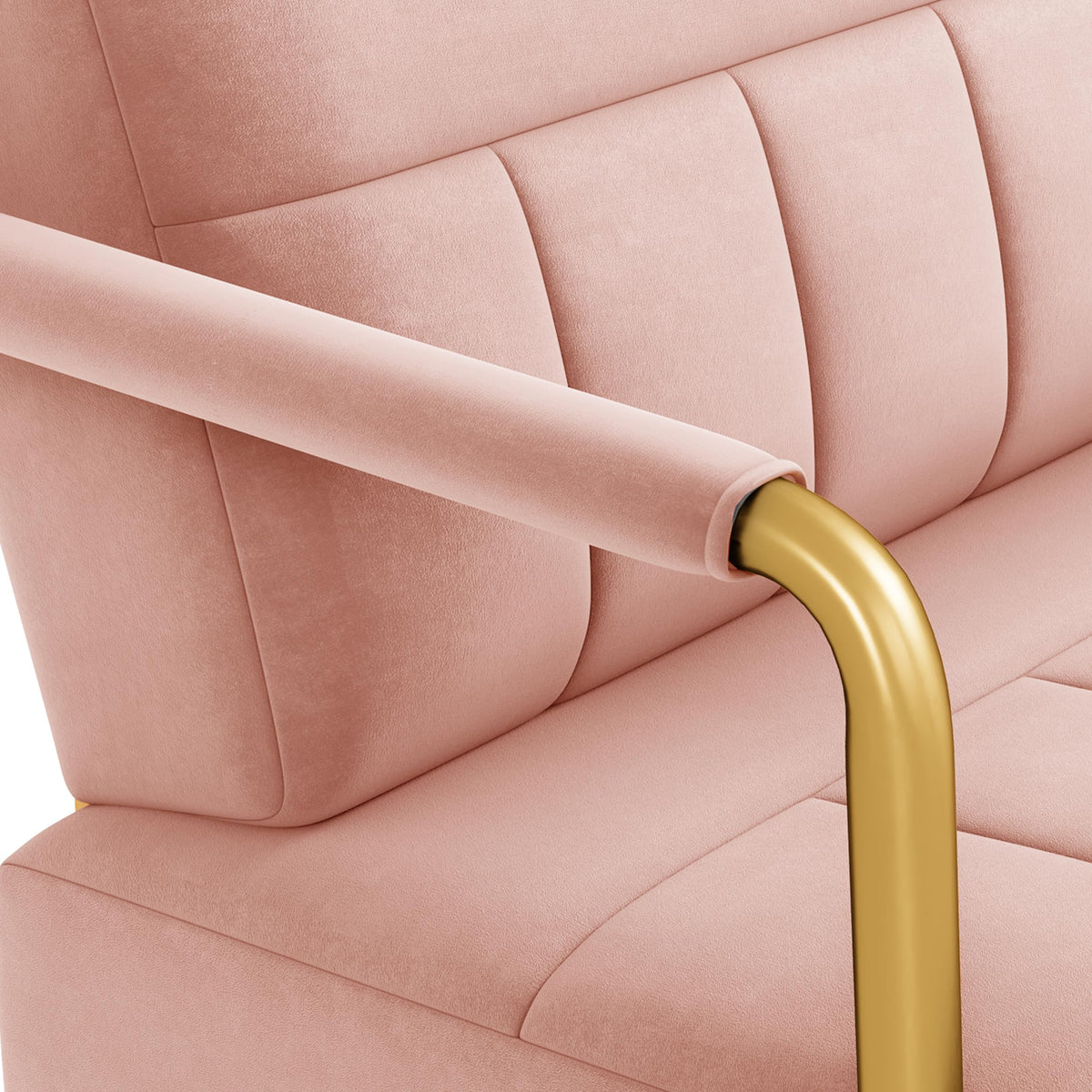 Pink Velvet Accent Chair