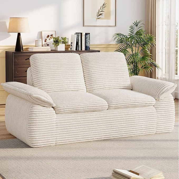 71" Corduroy Loveseat Sofa