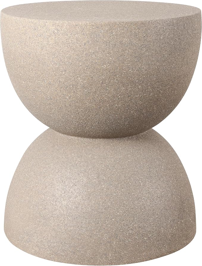 Hourglass Polyresin Side Table