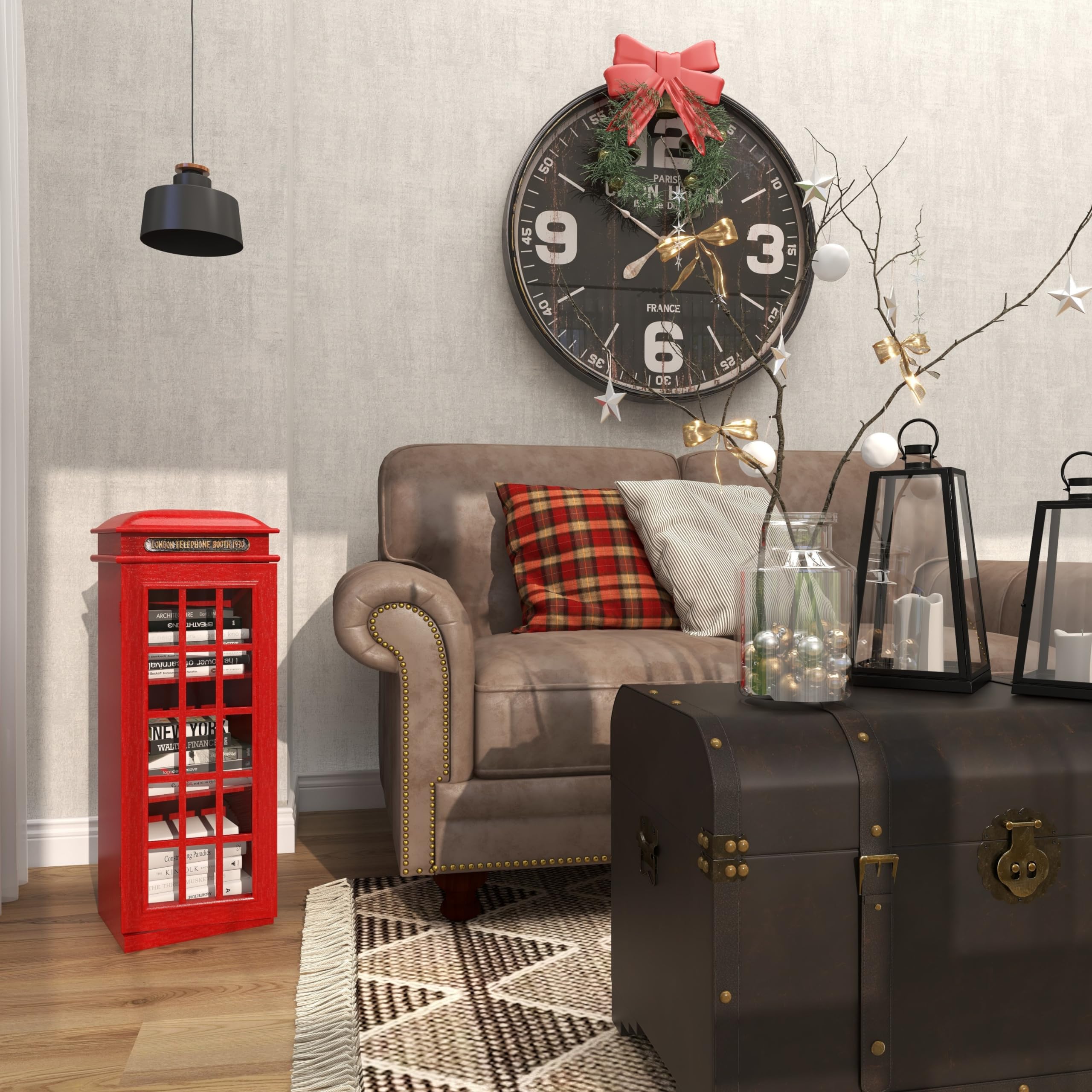 London Telephone Booth Storage Cabinet