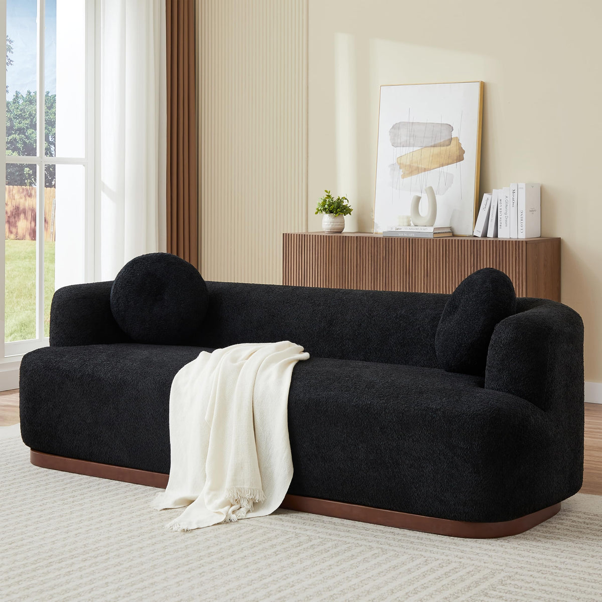 Three-Seater Fabric Sofa