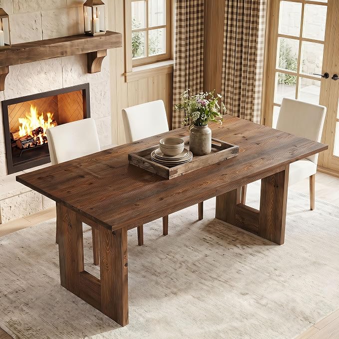 Rustic Solid Wood Dining Table