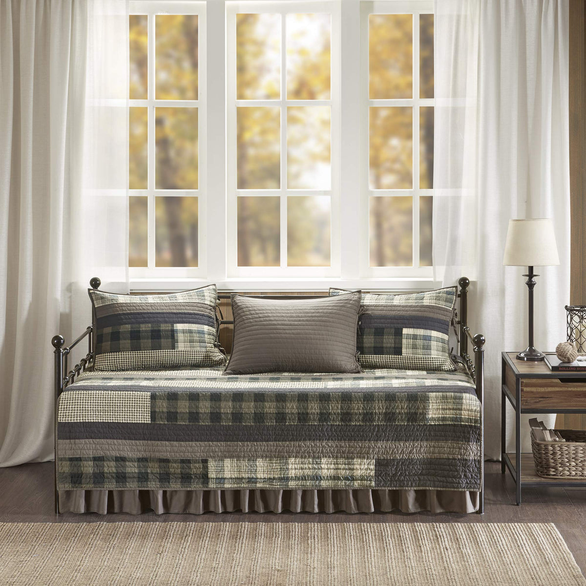 Woolrich Winter Plains 5 Piece Day Bed Cover Set Tan Daybed (WR13-2122)