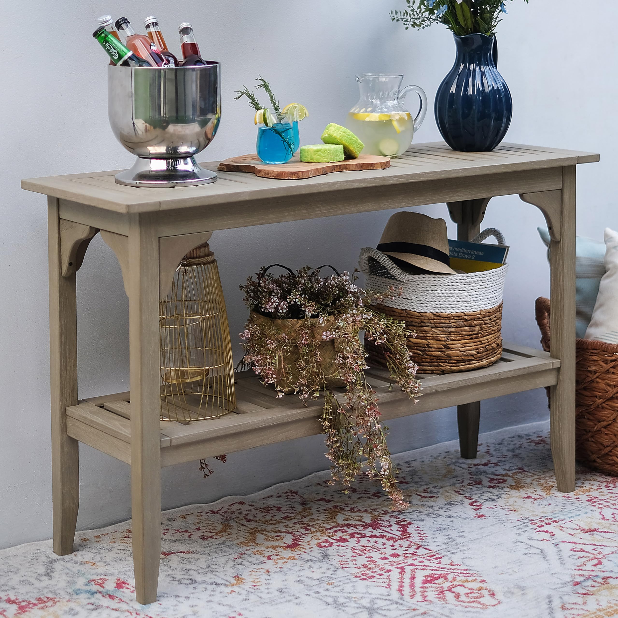 Teak Wood Outdoor Console Table