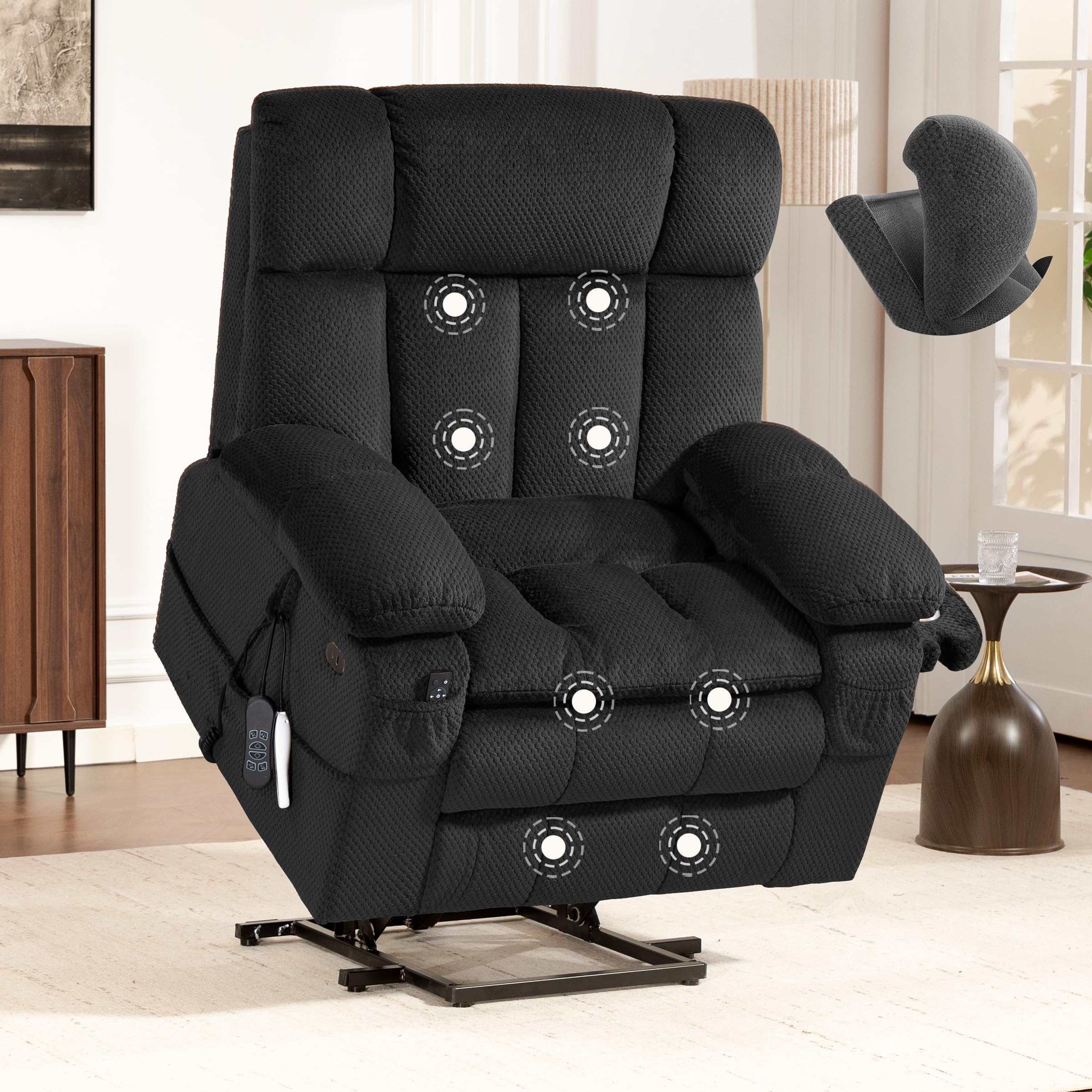 Power Lift Recliner Chair with Massage & Dual Motor