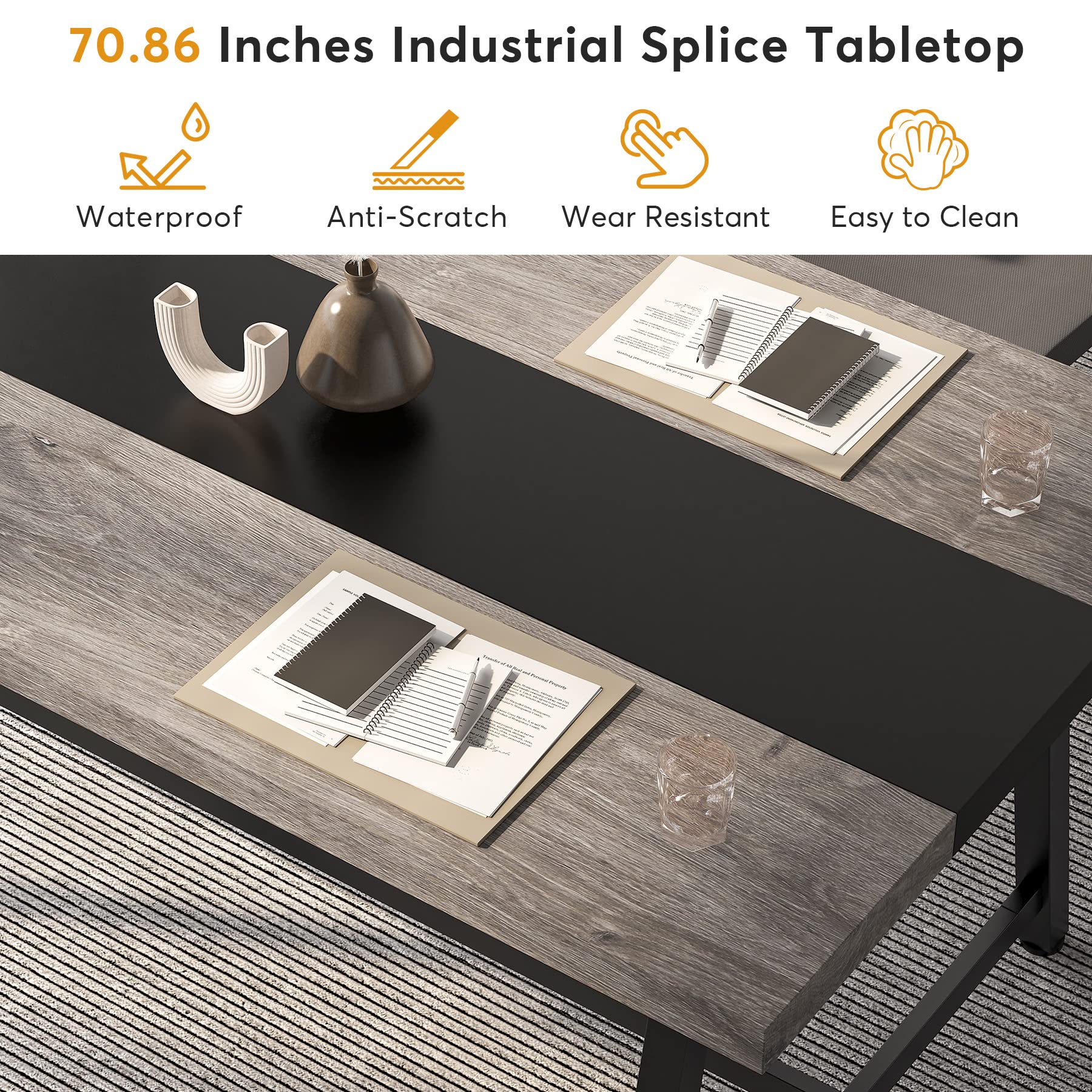 6FT Rectangle Conference Table for 6-8 People