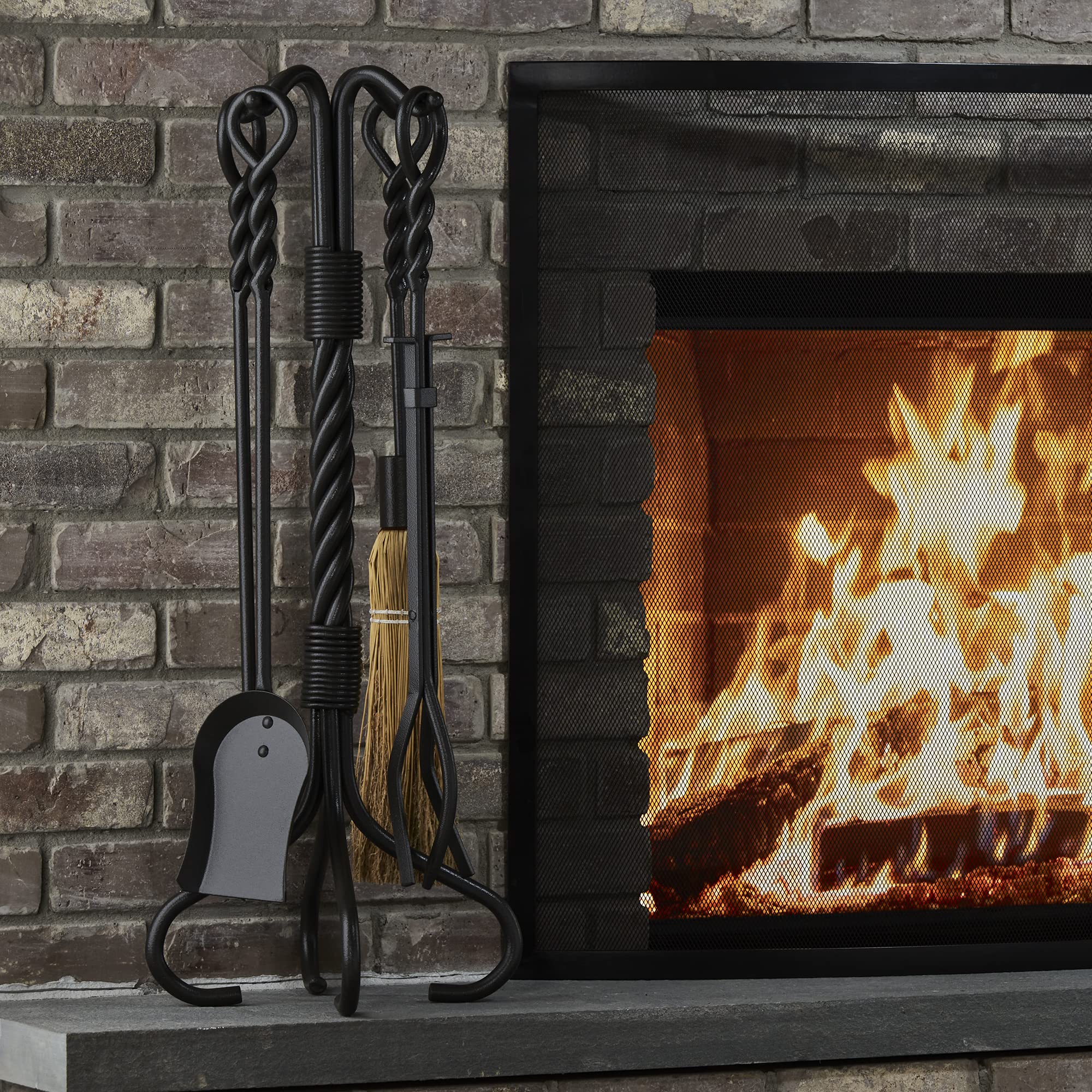 5-Piece Iron Fireplace Tool Set