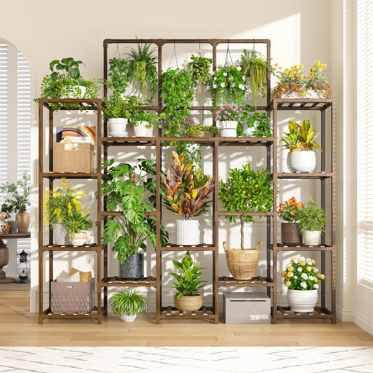 Tall Wooden Plant Stand
