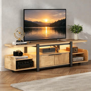 Gyfimoie TV Stand with LED Lights & Storage Cabinet for TVs up to 55"/60''
