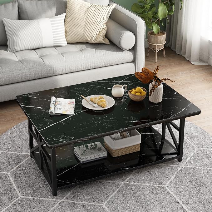Gray Coffee Table with Storage