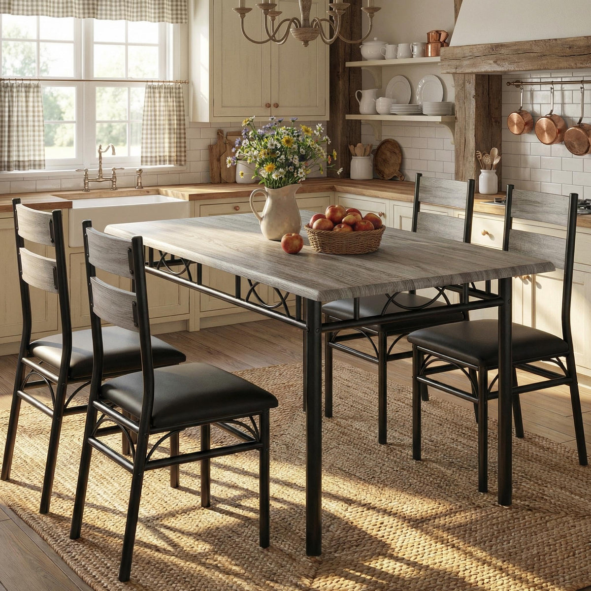 5-Piece Industrial Dining Set