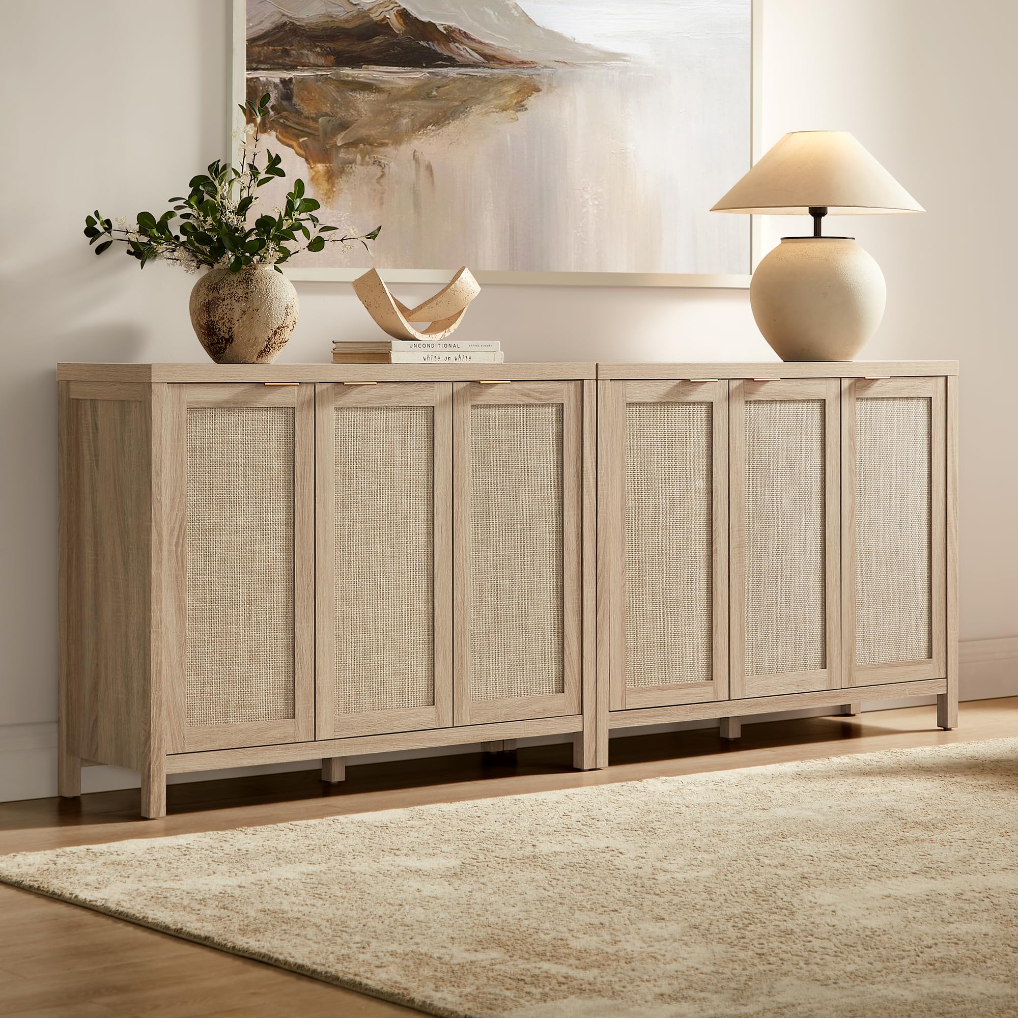 Rattan Buffet Cabinet with Storage