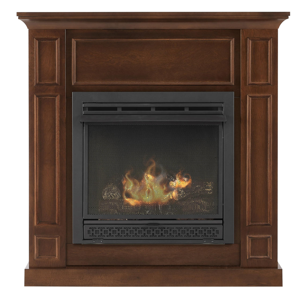 Comfort Glow Dual Fuel Walnut Vent Free Gas Fireplace, 26,000 BTU GFD3810T