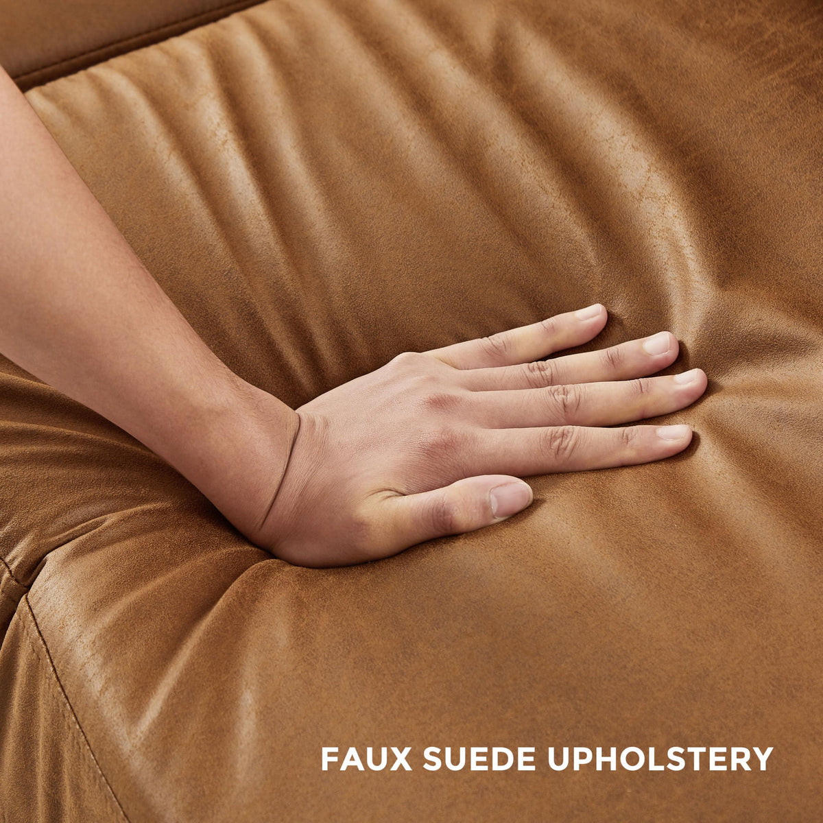 Faux Leather Reversible Chaise Sofa