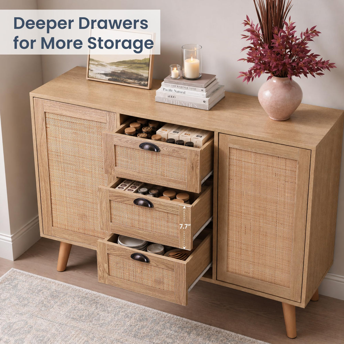 Rattan Sideboard Cabinet