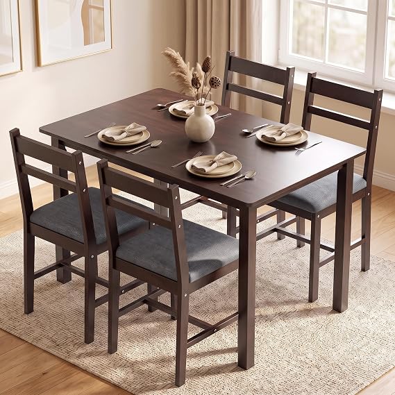 5-Piece Solid Wood Dining Set