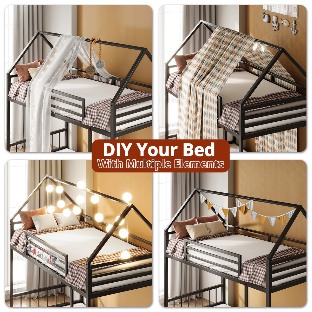 Twin XL House Bunk Bed