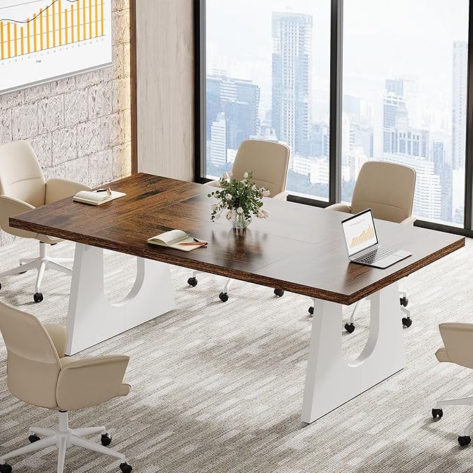 Large Rectangular Conference Table for 6-8 People