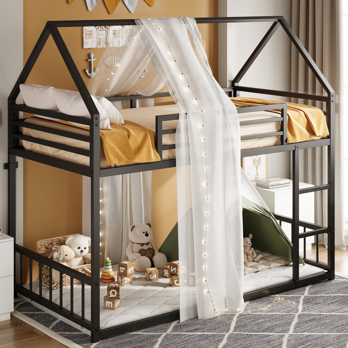 Twin XL House Bunk Bed