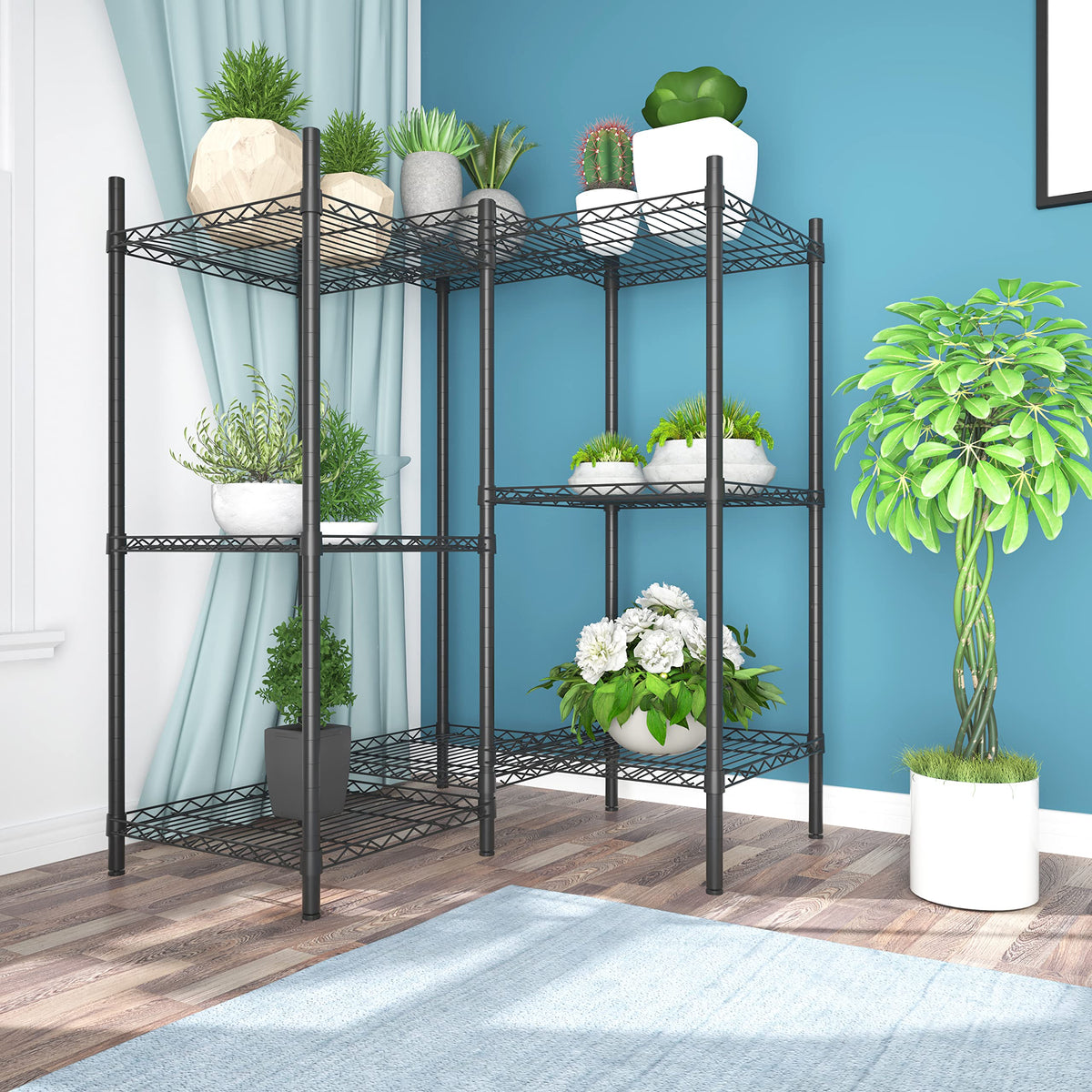 8-Tier Adjustable Metal Plant Stand