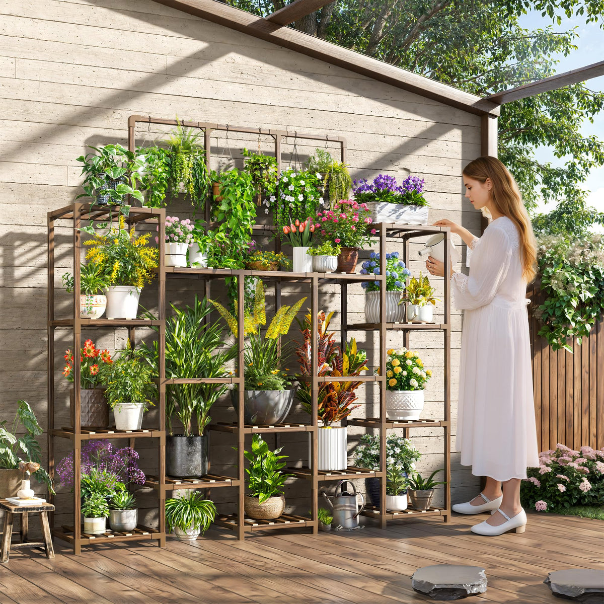 Tall Wooden Plant Stand
