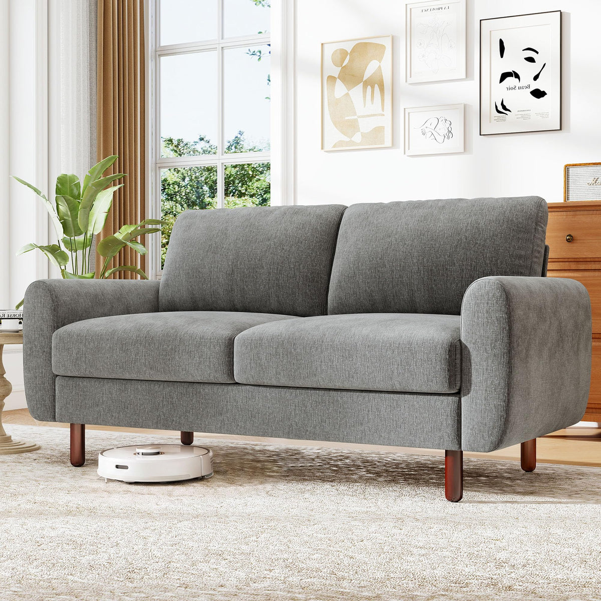 Chenille Loveseat Sofa