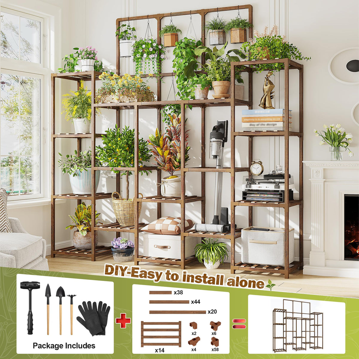 Tall Wooden Plant Stand